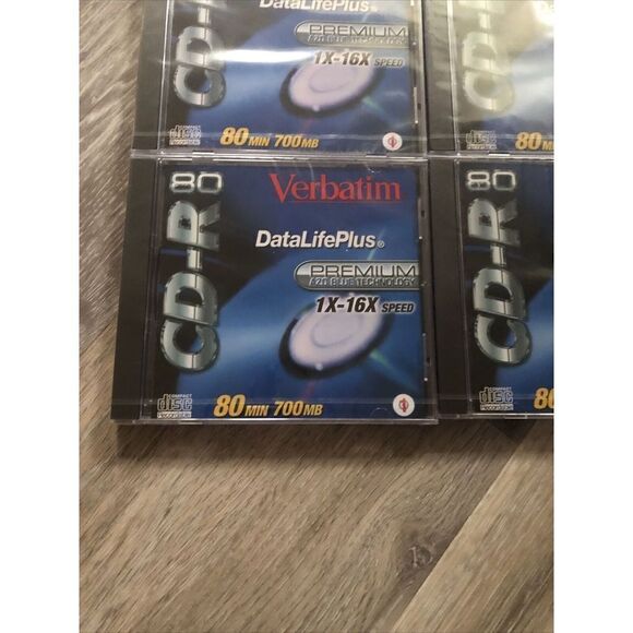 Verbatim 700MB 80 Min CD-R Disc 1X - 16X Speed  3 Pack. Sealed - Picture 3 of 8